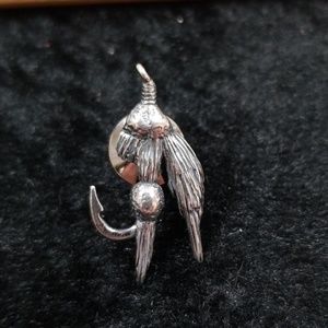 Vintage Kabana fly fisherman pin